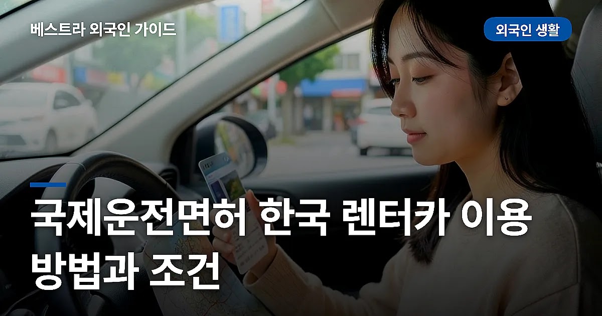 국제운전면허 한국 렌터카 이용 방법과 조건
