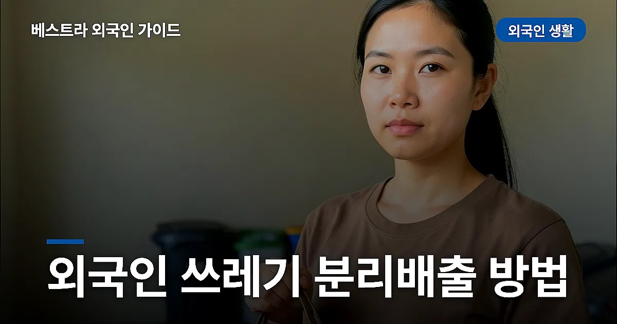 외국인 쓰레기 분리배출 방법