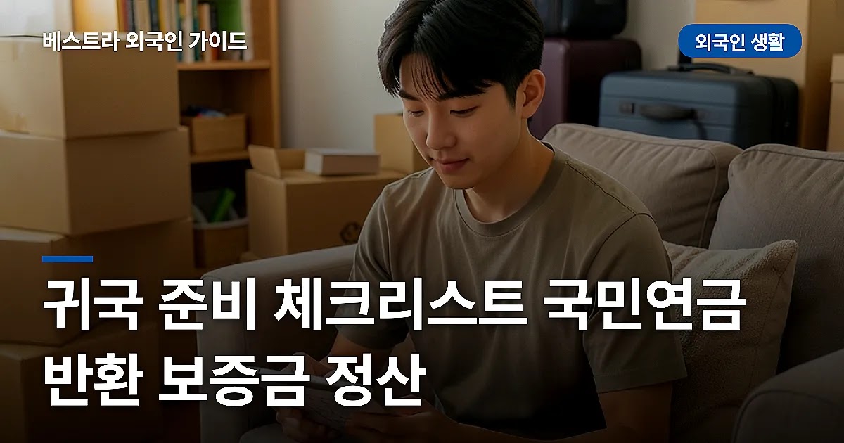 귀국 준비 체크리스트 국민연금 반환 보증금 정산