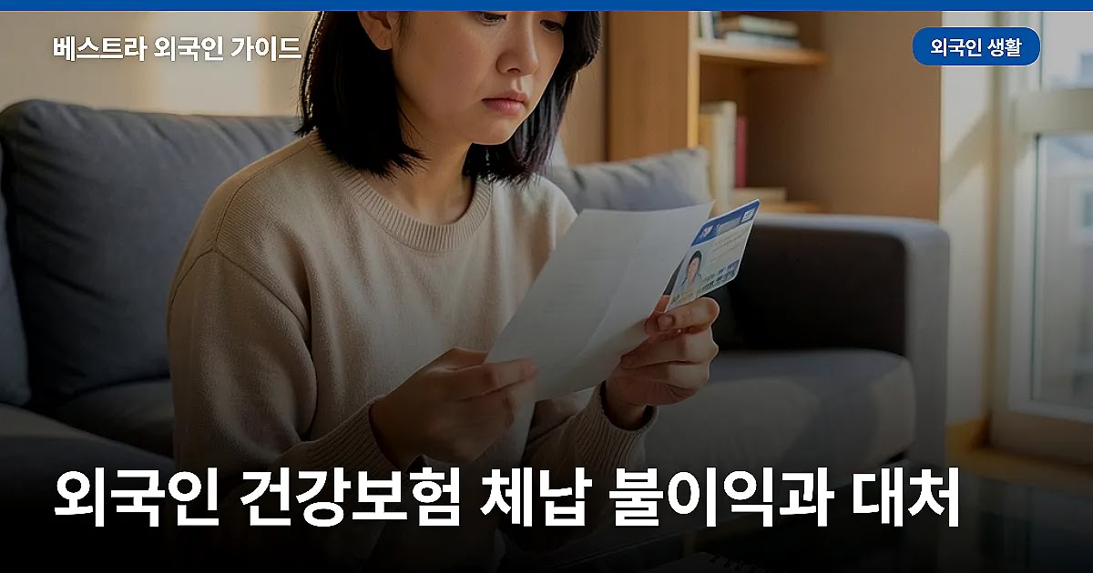 외국인 건강보험 체납 불이익과 대처 방법