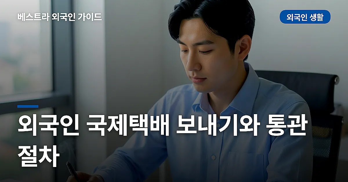 외국인 국제택배 보내기와 통관 절차
